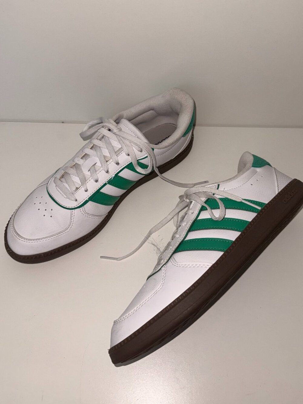 Adidas White Green Gum Sole Sneakers | Samba Inspired Casual Shoes